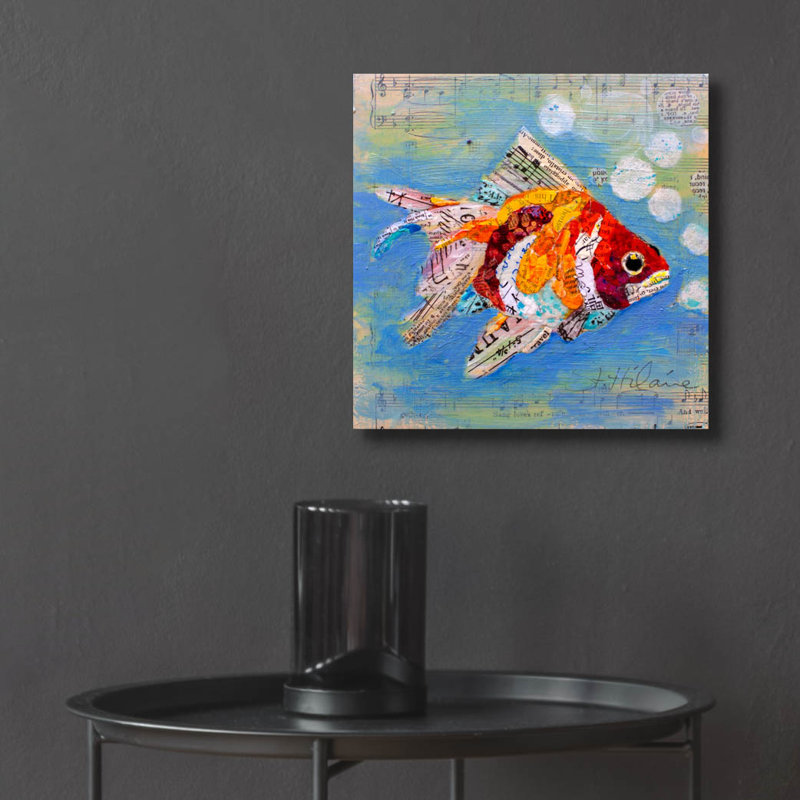 «Fish Tale» par St. Hilaire Elizabeth, H 12 po x l 12 po x P 0,13 po