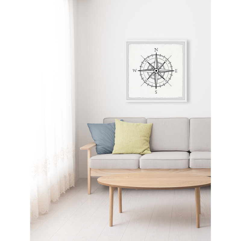 Navigation Compass - Single Picture Frame Print, 81cm H x 81cm W x 3.81cm D