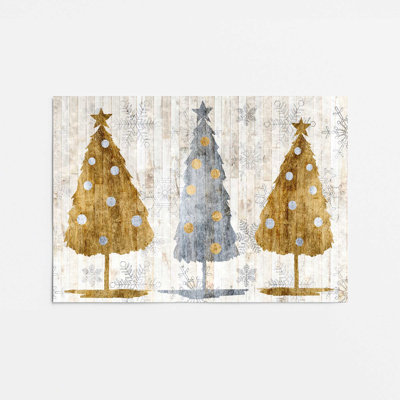 Reproduction roulée d'arbres de Noël métalliques
