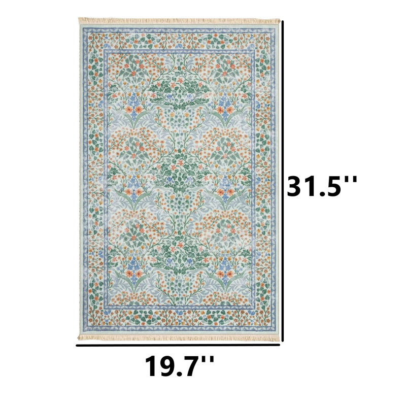 Tapis bleu clair Garden Lattice