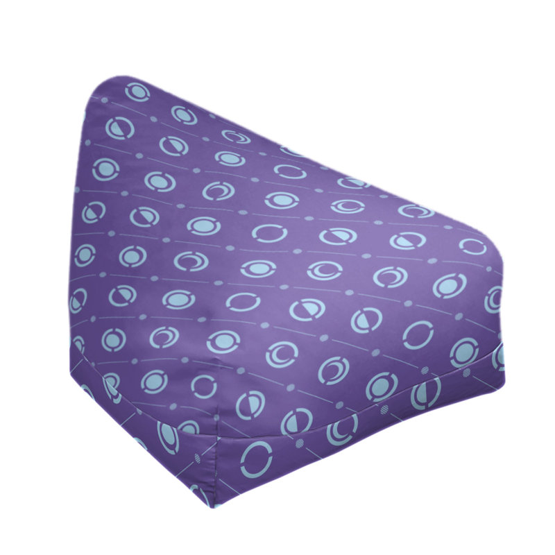 Housse de sac de pois, Mauve / bleu sarcelle, H 38 po x l 42 po x P 29 po, Pas de bourre