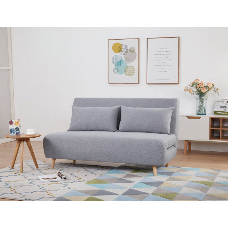 Etelvina 2 Seater Sofa Bed, Light Grey, 3