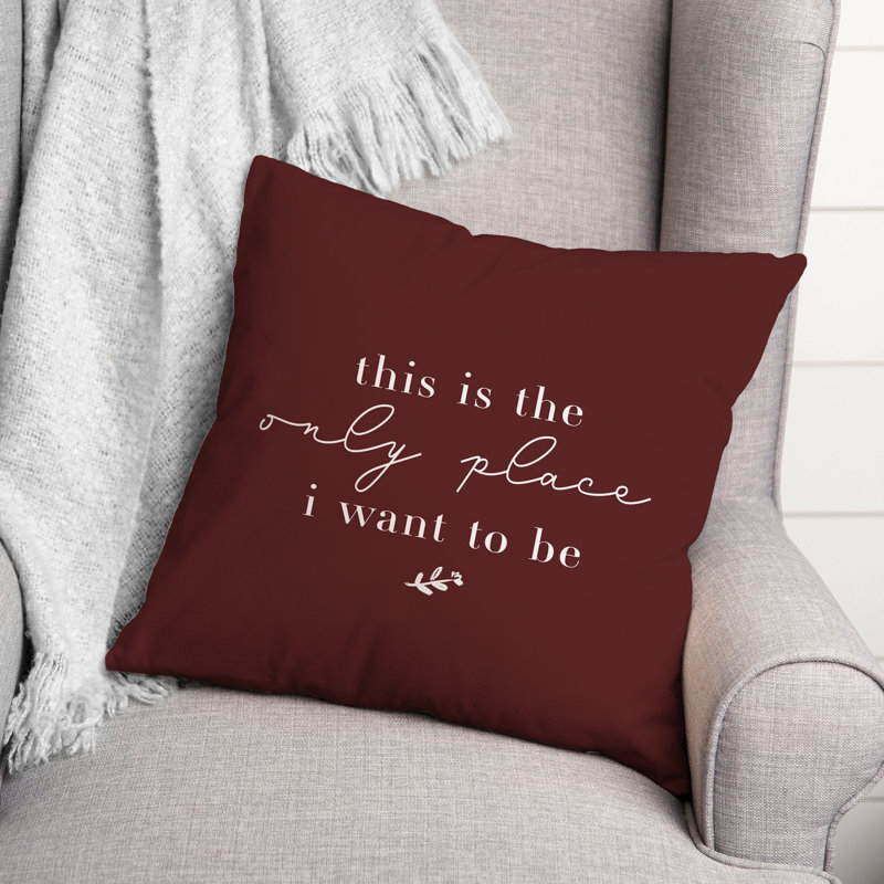 Coussin décoratif intérieur / extérieur en polyester , Marron, H 18 po x l 18 po