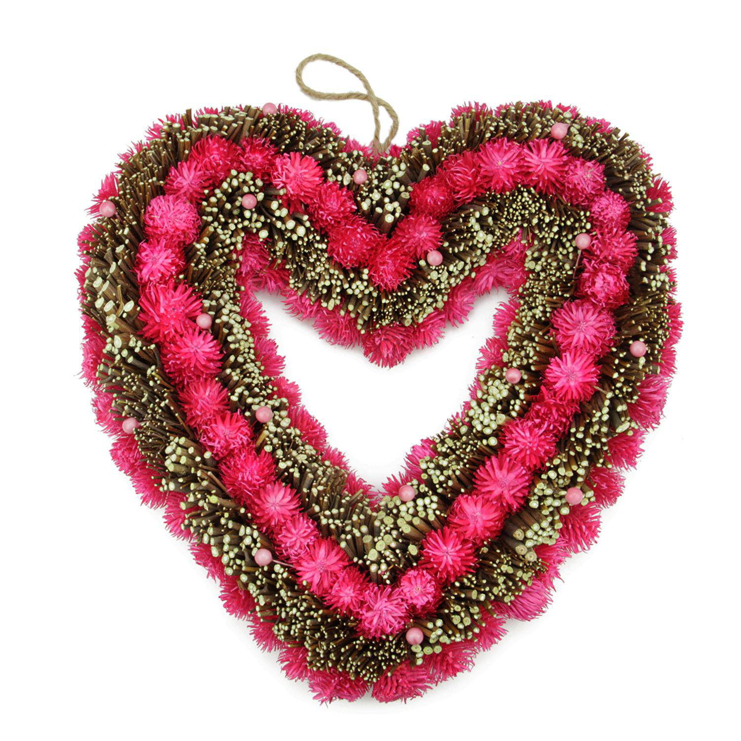 Valentine Wreath Decoration Red Tinsel Heart Wreath Artificial Heart Shaped Wreath Valentine Hanging Door Wreath for Valentines' Day Wedding
