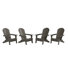 Chaise Adirondack pliante en plastique Arrlo