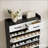 Shoe Cabinets, Black with 3 Flip Doors &amp; 2 Drawers, Large Storage | Minimalist | MDF/Particle Board