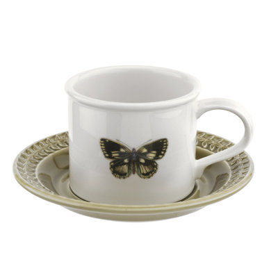Portmeirion Botanic Garden Harmony Brkfst C&S Emb 9Oz vert mousse