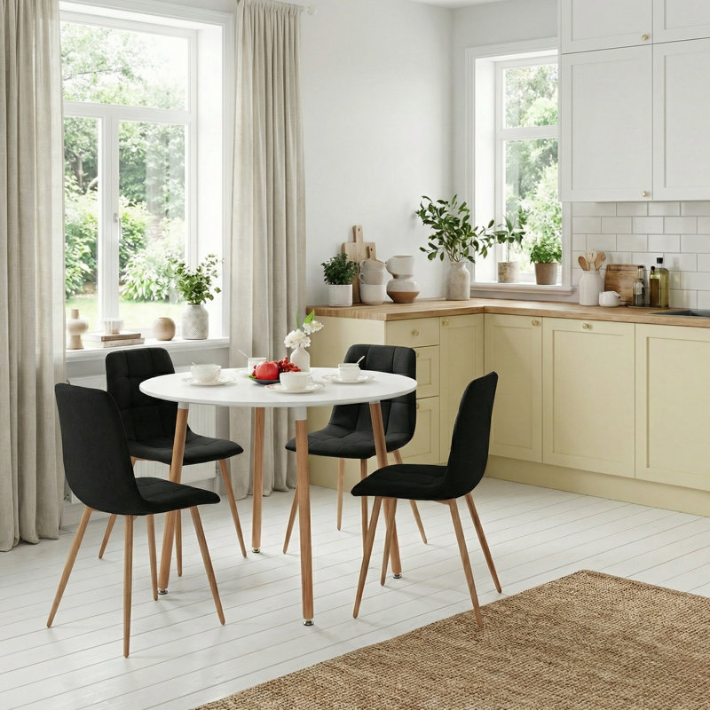 4 - Person Dining Set, Black