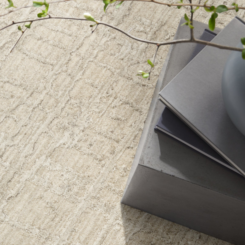 Tapis d'intérieur moderne ivoire Calvin Klein CK090 Latitude 9 pi x 12 pi, Beige, Rectangle 9 pi x 12 pi
