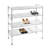 4-Tier (15 Pair) Stackable Steel Mesh Shoe Storage Rack