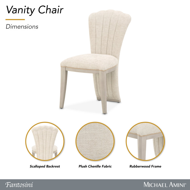 Fantosini Vanity Chair - Silver Mist