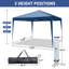 Abri escamotable en acier 10 'x 10' avec parois latérales amovibles-125426852