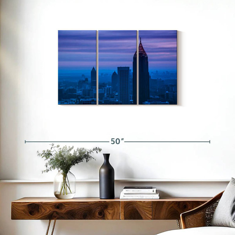 Crépuscule à Atlanta, H 20 po x l 33 po