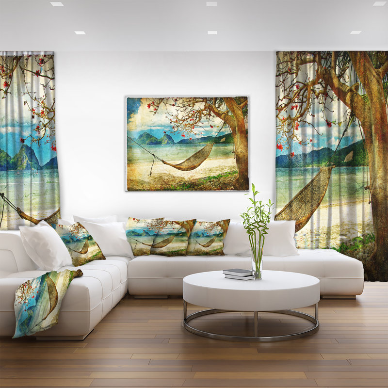 « tropical sleep swing », impression Digital, H 30 po x l 40 po x P 1,5 po, Toile tendue