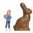 Accroche en carton lapin de pâques chocolat