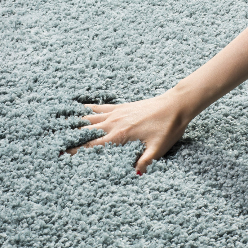Helsel Shag Performance Machine Washable Solid Color Rug, Runner 2' x 8'