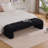69.7"Wide Modern Upholstered Armless Bed Bench, Channel Tufted Couch Daybed Chaise, Chenille Ottoman Foot Stool For Living Room And Bedroom, Entryway, Black-518789268