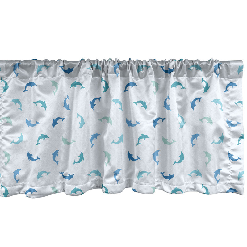 Cantonnière Ambesonne Turquoise, L 12 po x L 54 po