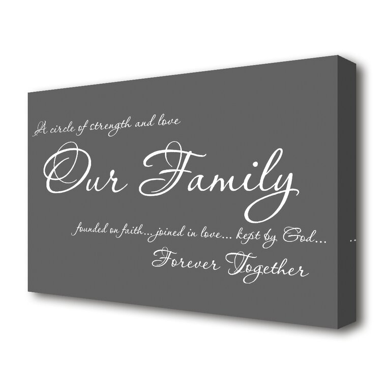 Our Family Together Forever - Wrapped Canvas Art Prints