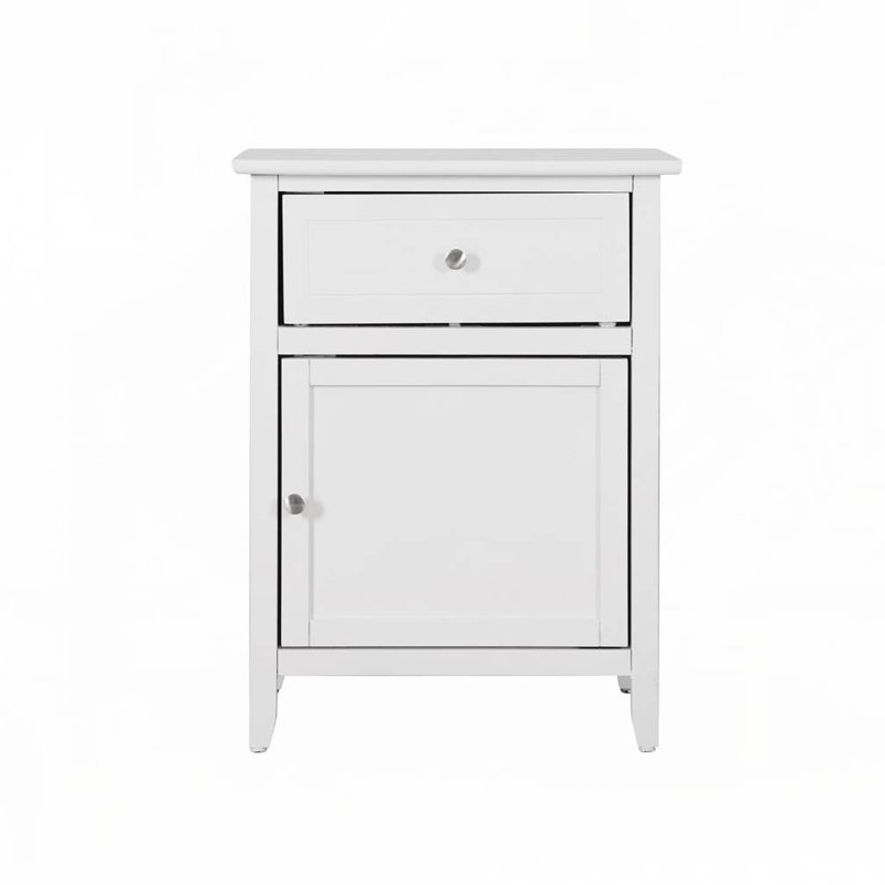 Table de chevet élégante, Blanc