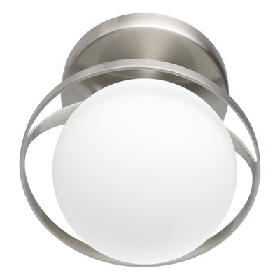 Scottsburg 6-inch 1-light Brushed Nickel Vanity Light with Etched Opal Glass Shade