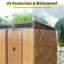 Rangement extérieur en métal 6 pi x 5 pi avec plaque et fondation transparentes pour patio de jardin