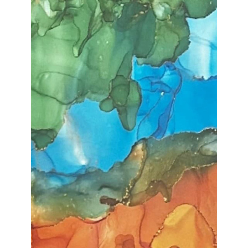 Séparation des couleurs - Abstrait | Avec cadre | Encre sur toile | Par Ruchi Gupta
