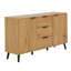Buffet avec rangement, armoire à café en bois, armoire de cuisine 47,2 po à 3 tiroirs et 2 portes, armoire de cuisine en bois naturel