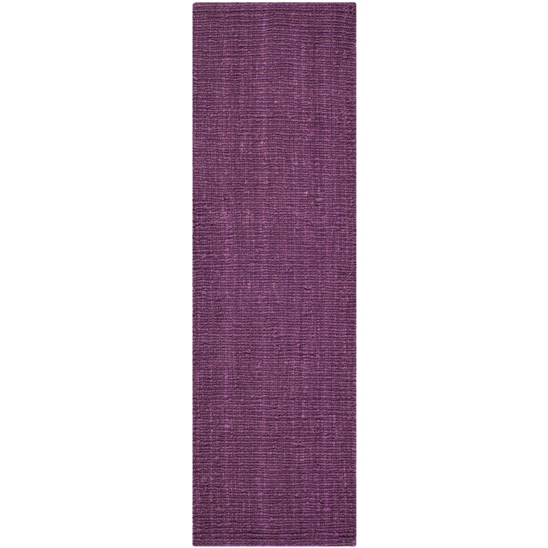 Natural Fiber Hand Woven Jute Solid Color Rug, Runner 2'6" x 6'