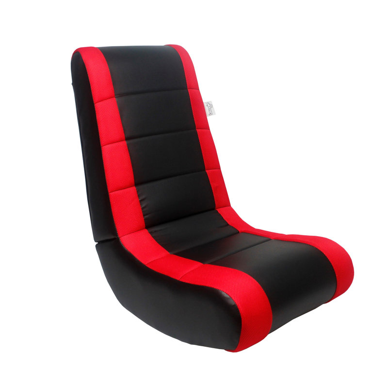 Chaise berçante pour jeux vidéo Loungie Rockme, Noir / rouge