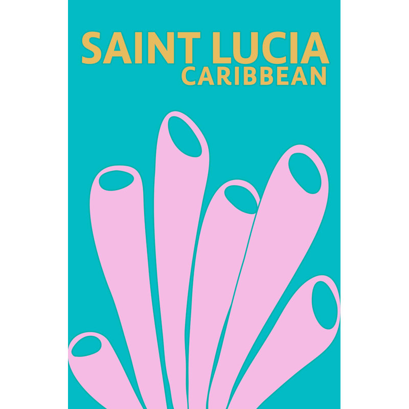 Saint Lucia Print by Yaffa G, 61" H x 41" W, Wrapped Canvas