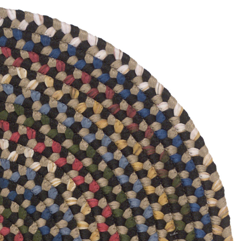 Tapis noir tressé Gizi Wayland, Ovale 2 pi x 3 pi