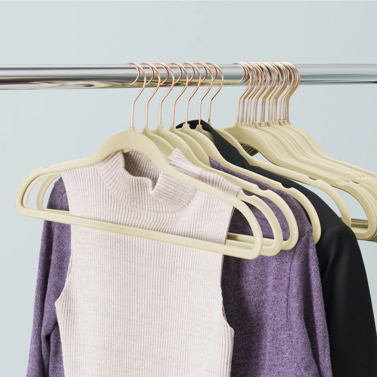Velvet Hangers, Premium Non slip, Ivory, Clothes and Suit Hangers