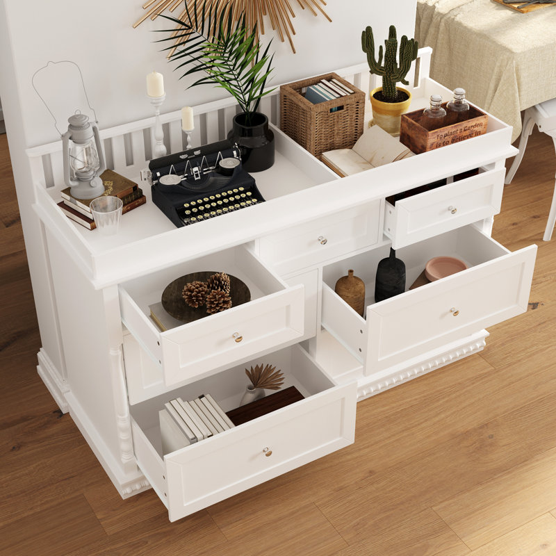 Famie 7-Drawer Chest With Strong Storage, White