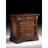 4 - Drawer Solid Wood Nightstand in Brown