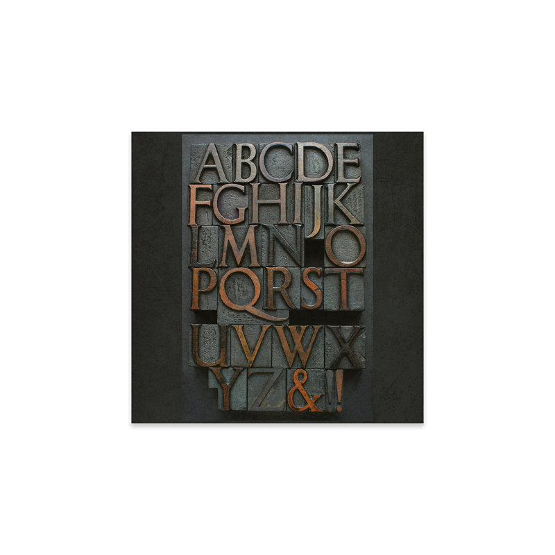 Alphabet rétro avec lettres par Alyson Fennell - impression sans cadre