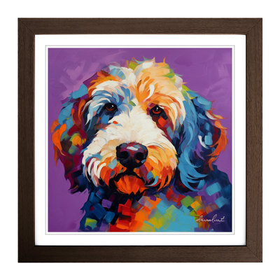 Labradoodle Fauvism No.2 - Framed Print