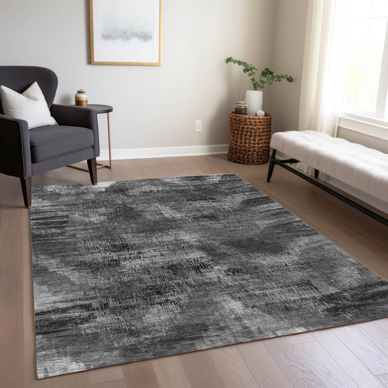 Malm Washable Chevron Indoor / Outdoor Rug, Rectangle 10' x 14'