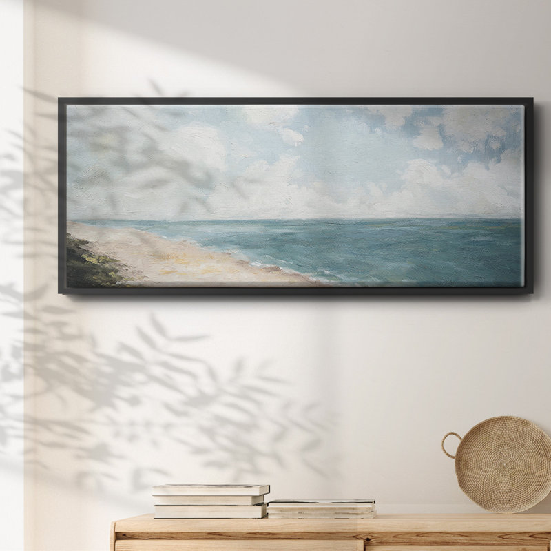 Beach View- Framed Canvas, 20" H x 50" W