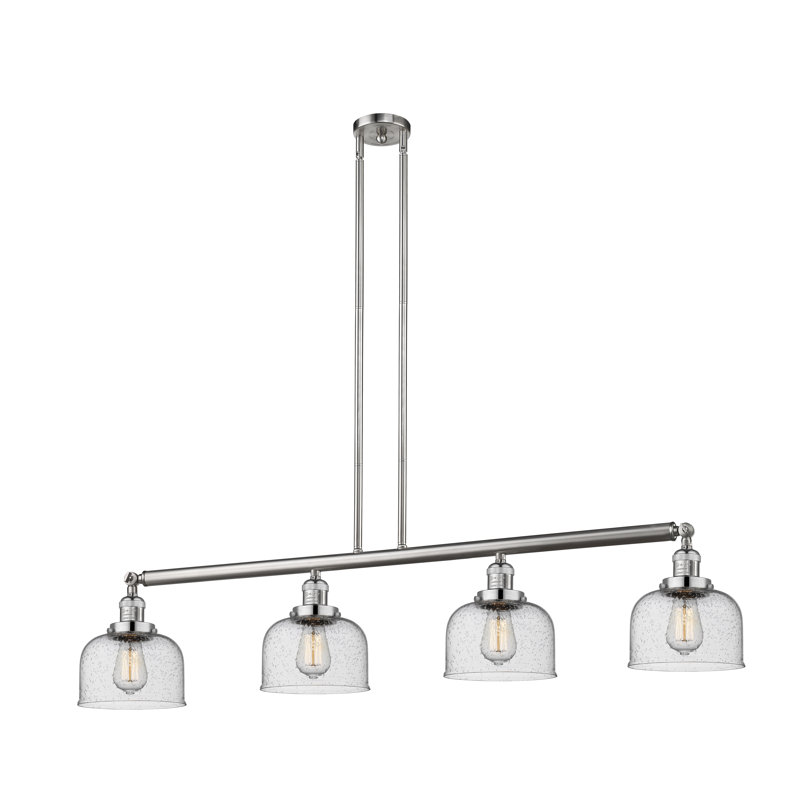 Morrow 4 - Light Kitchen Island Pendant, No Bulb Included, Seedy, Polished Nickel