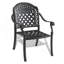 Ensemble de salle à manger 7 pièces en fonte d'aluminium toutes saisons comprenant 2 chaises pivotantes, 4 chaises et une table rectangulaire avec cadre noir