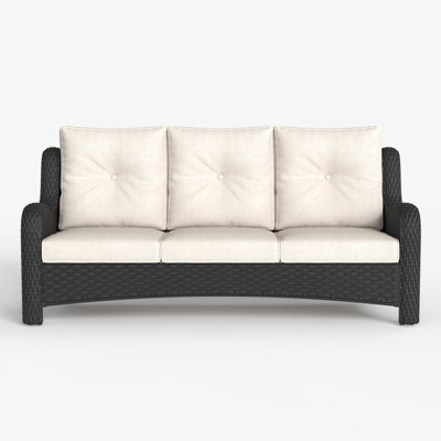 184.9cm Wide Metal Patio Sofa with Cushions
