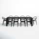 Comet 39.37'' Rectangular 10 - Person Outdoor Dining Set