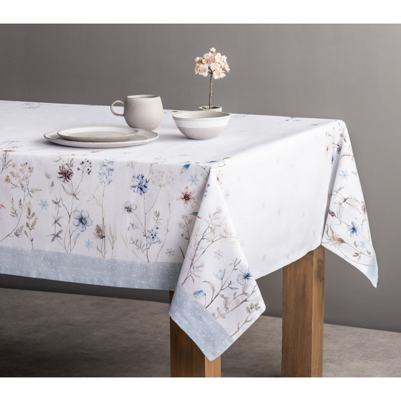 Floral 100% Cotton Square Tablecloth, 54" x 54"