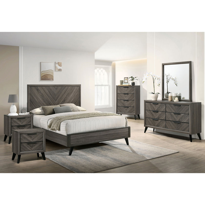 Ensemble de chambre à coucher 6 pièces Keni, Grand