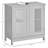 Modern Gray Bathroom Under Sink Cupboard Collection Concept, 2 Doors With Adjustable Shelf, Space Saving & Build Storage In - Shelves For Convenience