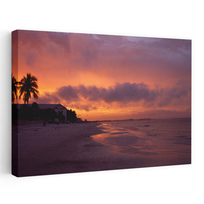 Silhouette de palmiers sur la plage, Fort Myers Beach, île Estero, comté de Lee, Floride, États-Unis, abstrait, palmier contemporain, paysage, art naturel