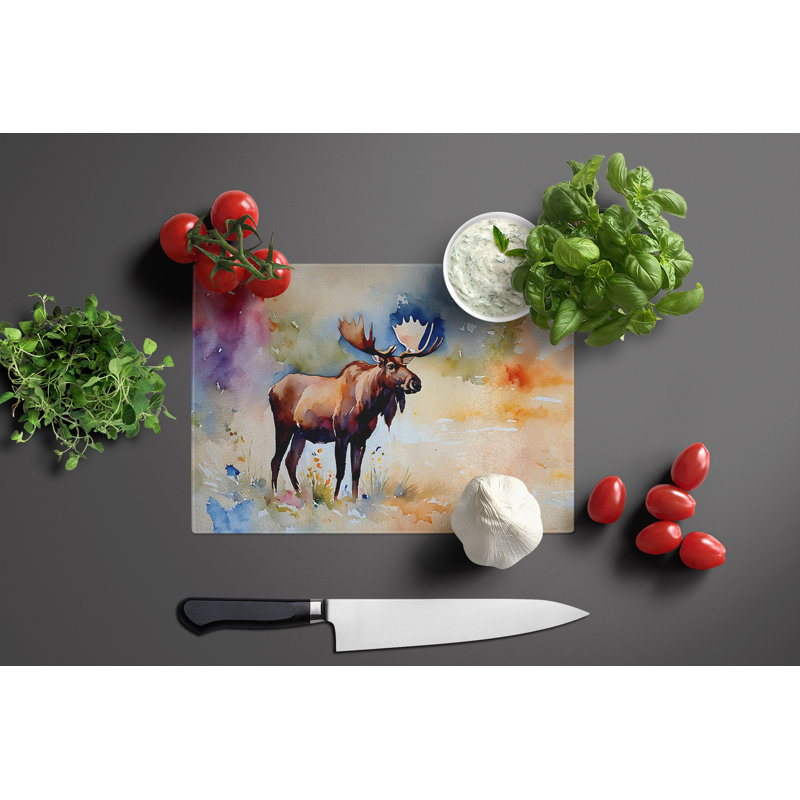Moose Glass Cutting Board Large