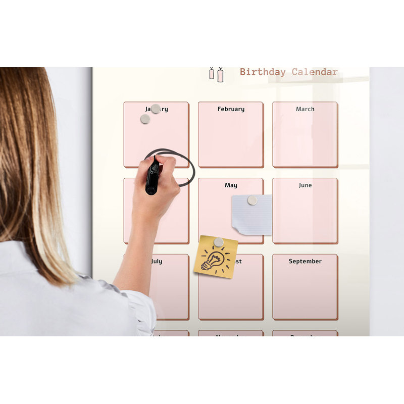 Magnetic Glass Photo Memo Board