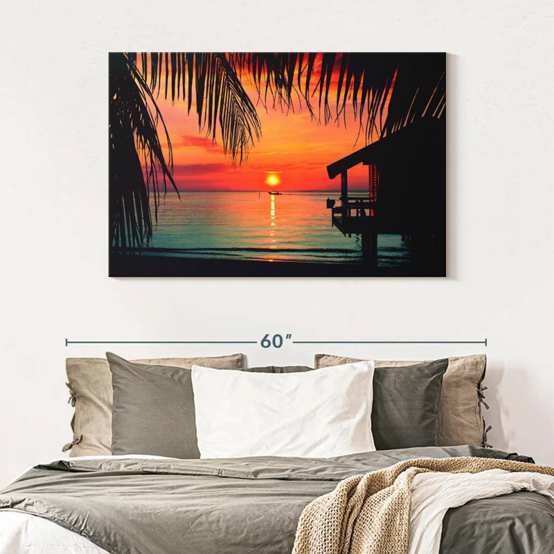 Gillard Roatan coucher de soleil Gillard, H 32 po x l 48 po